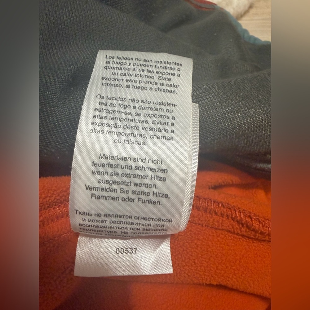 Columbia Men’s Full Zip Fleece Jacket XL Orange & Green Outdoor Hiking - Picture 10 of 14